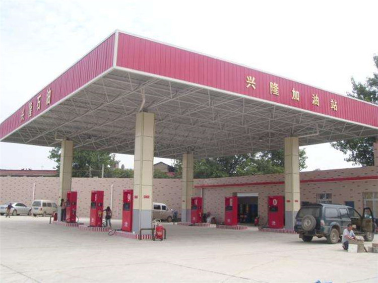 兖州加油站钢结构网架案例9