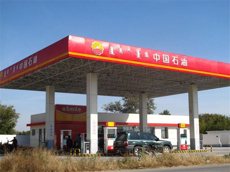 兖州加油站钢结构网架案例1